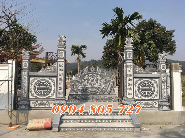 Mẫu cổng nghĩa trang bằng đá 2023