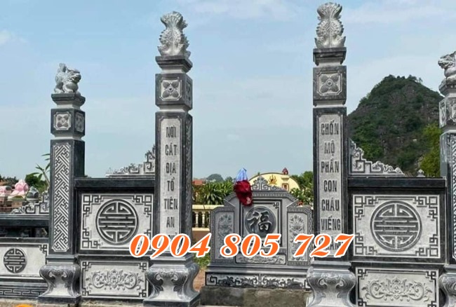 Mẫu cổng nghĩa trang bằng đá 2023