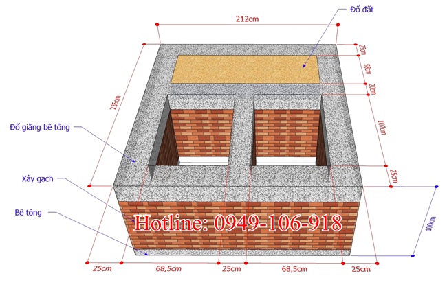 Mẫu mộ đôi cho ông bà bố mẹ bằng đá tại Hà Nội 2023