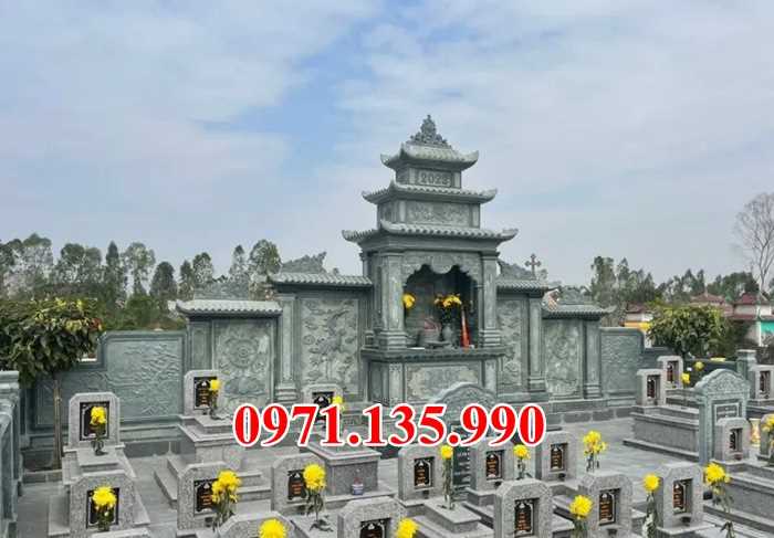 Mẫu lăng mộ đá đẹp bán tại bắc giang bắc ninh - mộ đá gia đình dòng họ