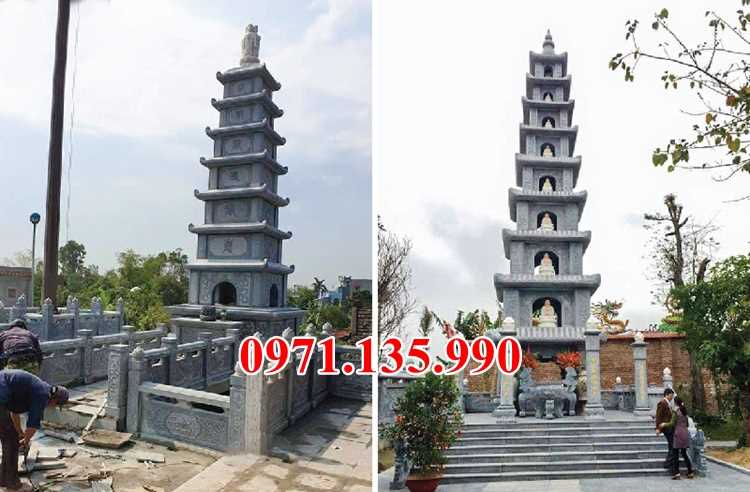 Mẫu mộ tháp chùa bằng đá để tro cốt đẹp bán tại quảng nam quảng ngãi