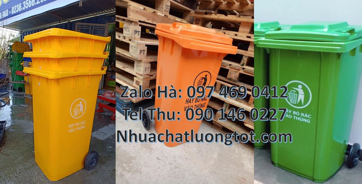 Bán xe thu gom rác 660l 3 bánh hơi, xe thu gom rác 1000l có tay đẩy rẻ
