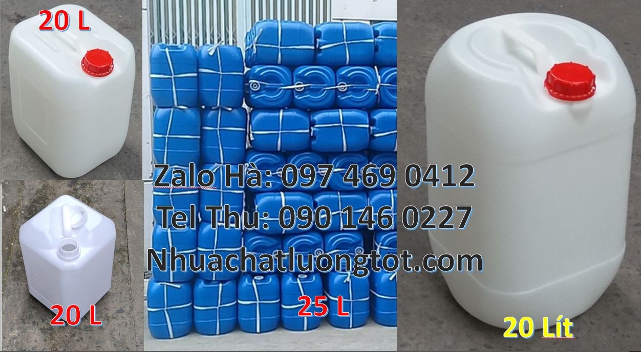 can nhựa 25l đựng hóa chất,can nhựa 20l đựng xăng dầu,can nhựa xanh gi