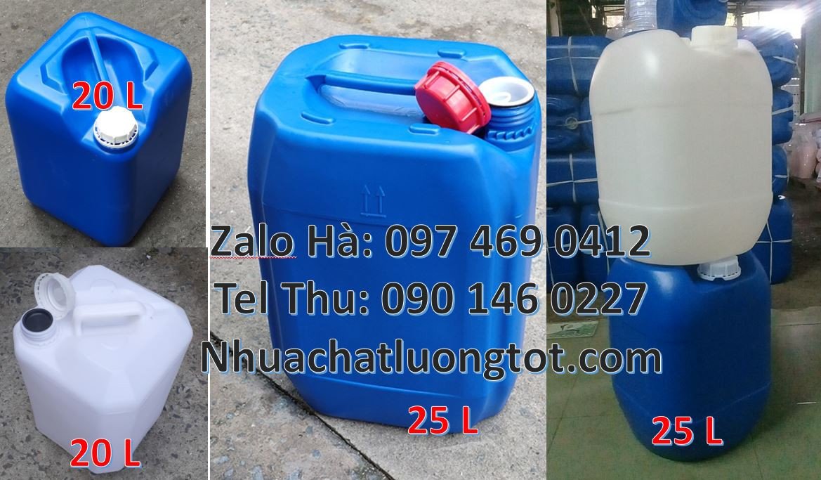 can nhựa 25l đựng hóa chất,can nhựa 20l đựng xăng dầu,can nhựa xanh gi