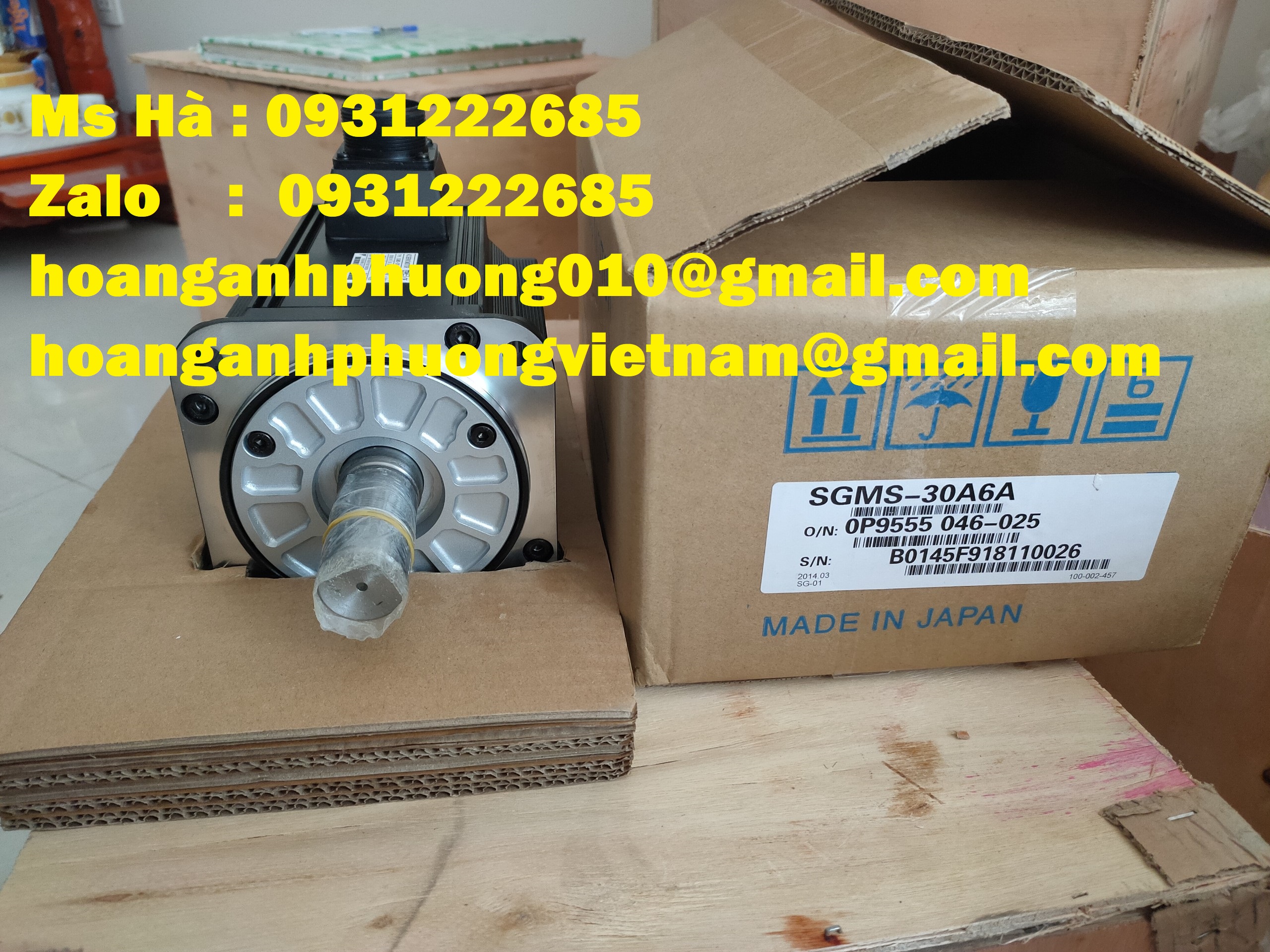 Servo motor SGMS-30A6A yaskawa hàng nhập khẩu, giá rẻ toàn quốc