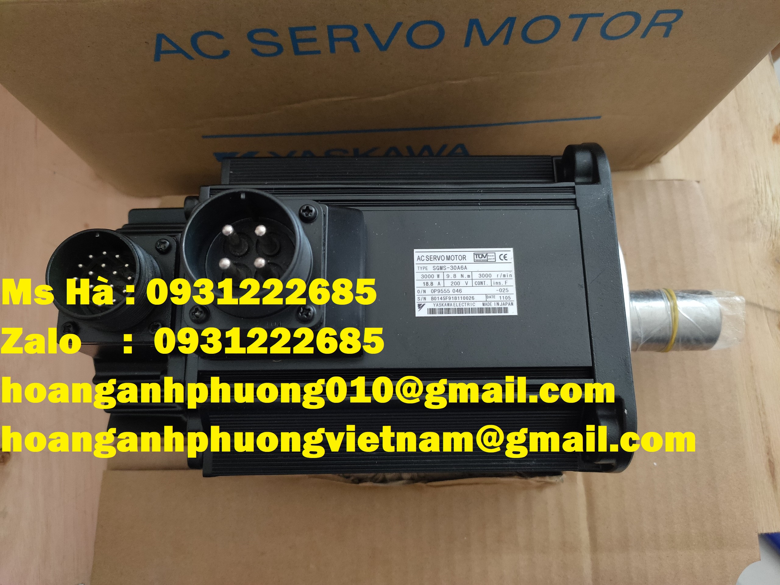 Servo motor SGMS-30A6A yaskawa hàng nhập khẩu, giá rẻ toàn quốc