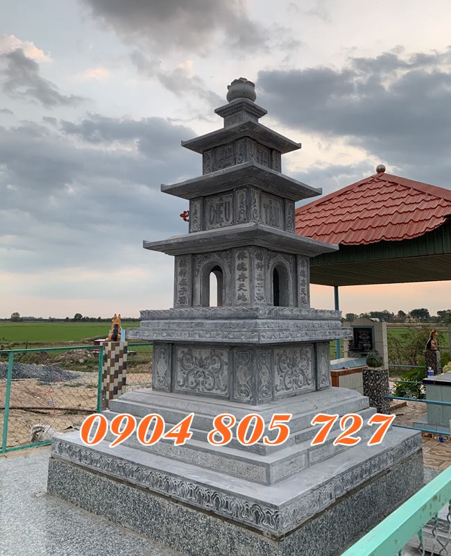 Xây mộ tháp đá để tro cốt hài cốt năm 2023