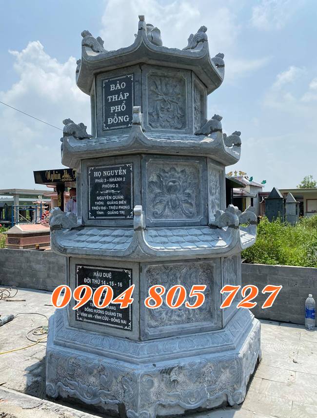 Xây mộ tháp đá để tro cốt hài cốt năm 2023