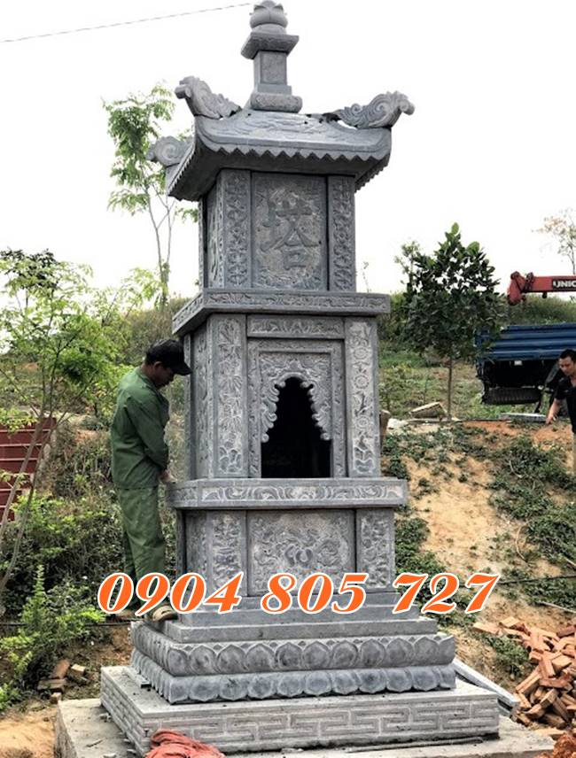 Xây mộ tháp đá để tro cốt hài cốt năm 2023