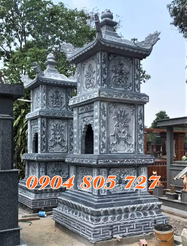 Xây mộ tháp đá để tro cốt hài cốt năm 2023