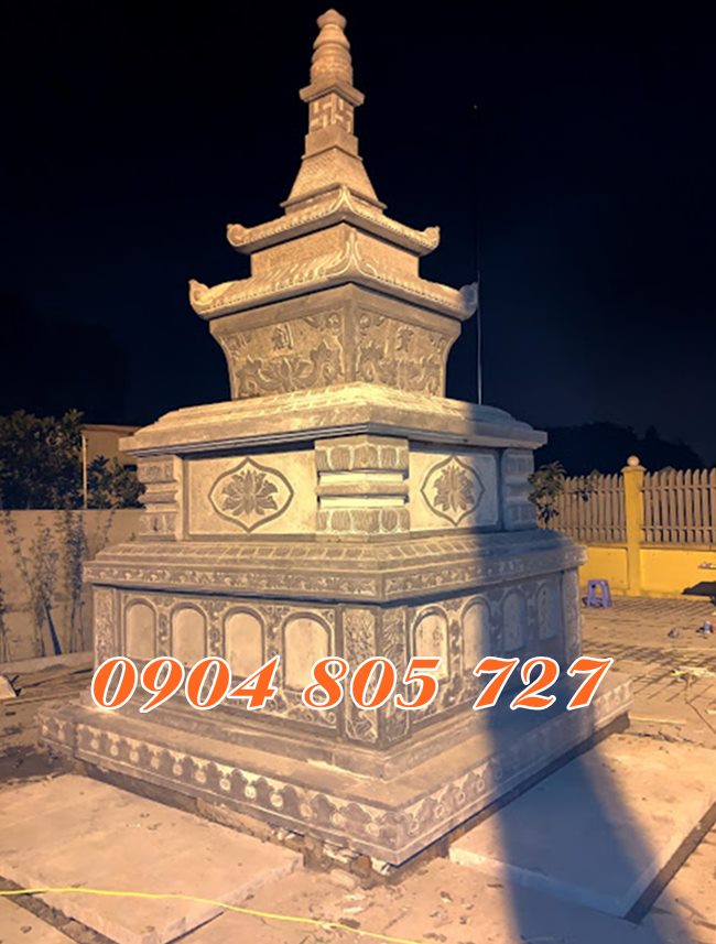 Xây mộ tháp đá để tro cốt hài cốt năm 2023