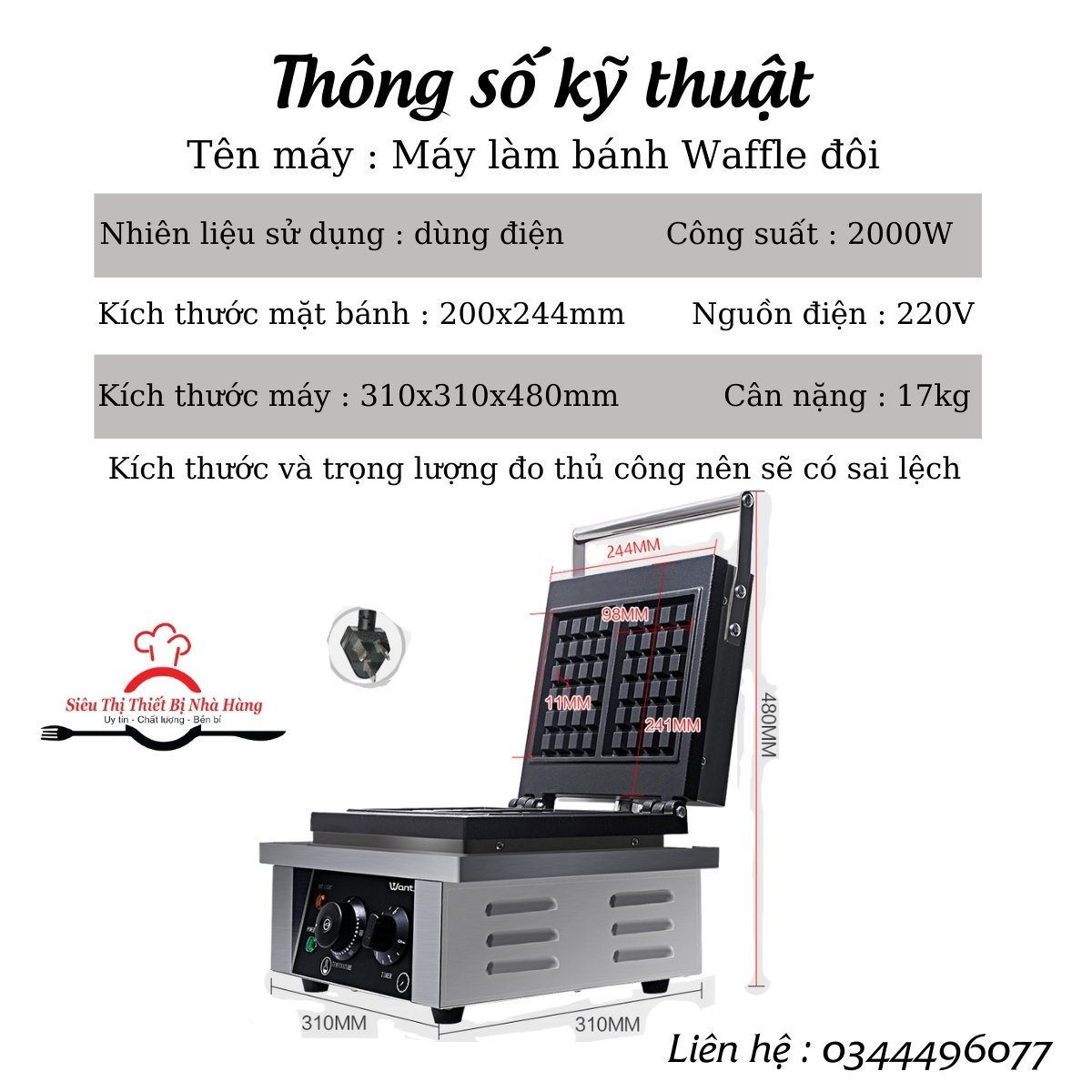 Máy làm bánh waffle dùng điện- máy làm bánh