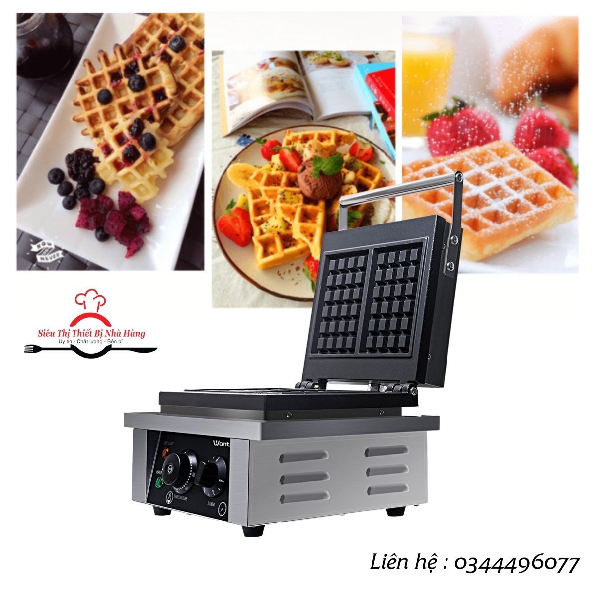 Máy làm bánh waffle dùng điện- máy làm bánh