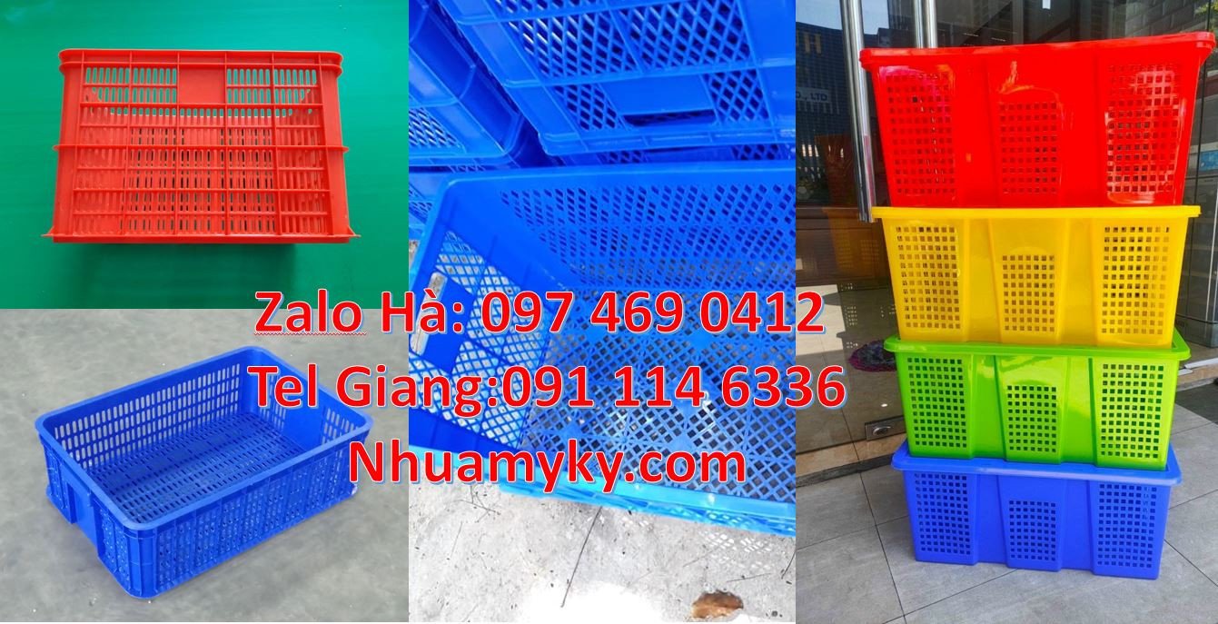 rổ nhựa đựng trái cây,sóng nhựa bit màu xanh, khay nhựa đựng hải sản