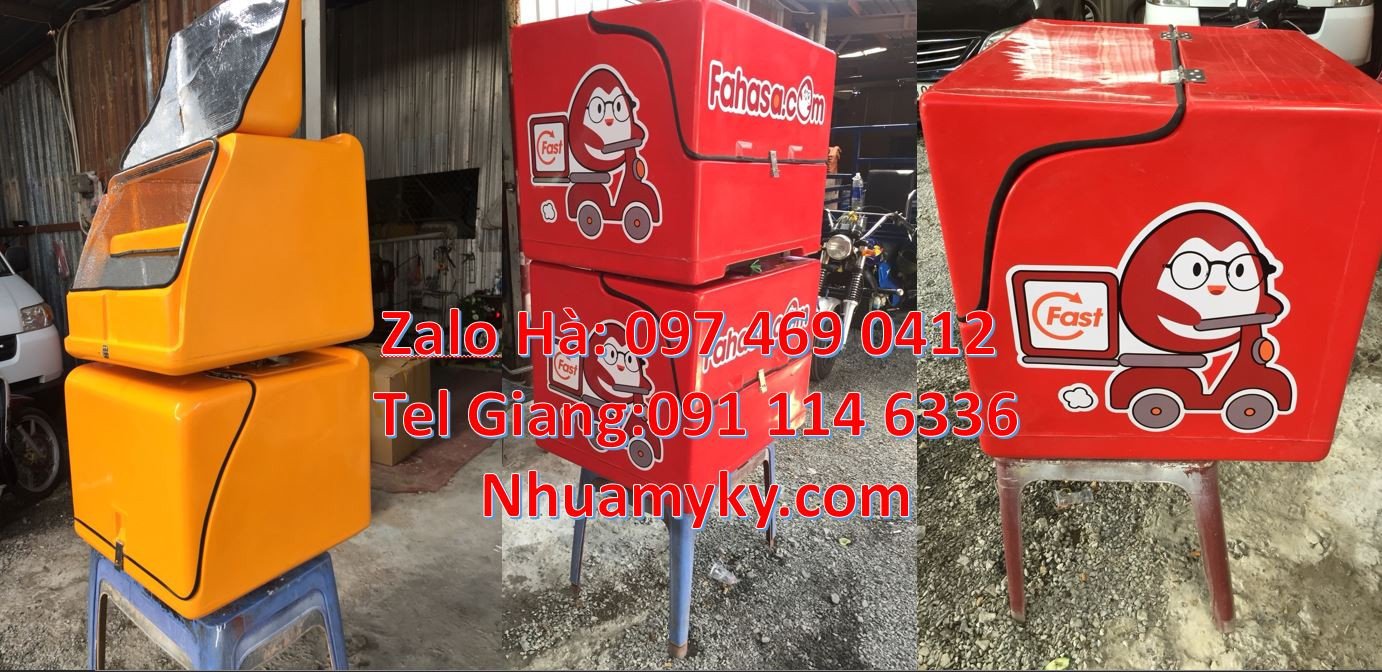 thùng giao hàng vận chuyển xe máy,thùng giao đồ ăn nhanh,thùng giao đồ