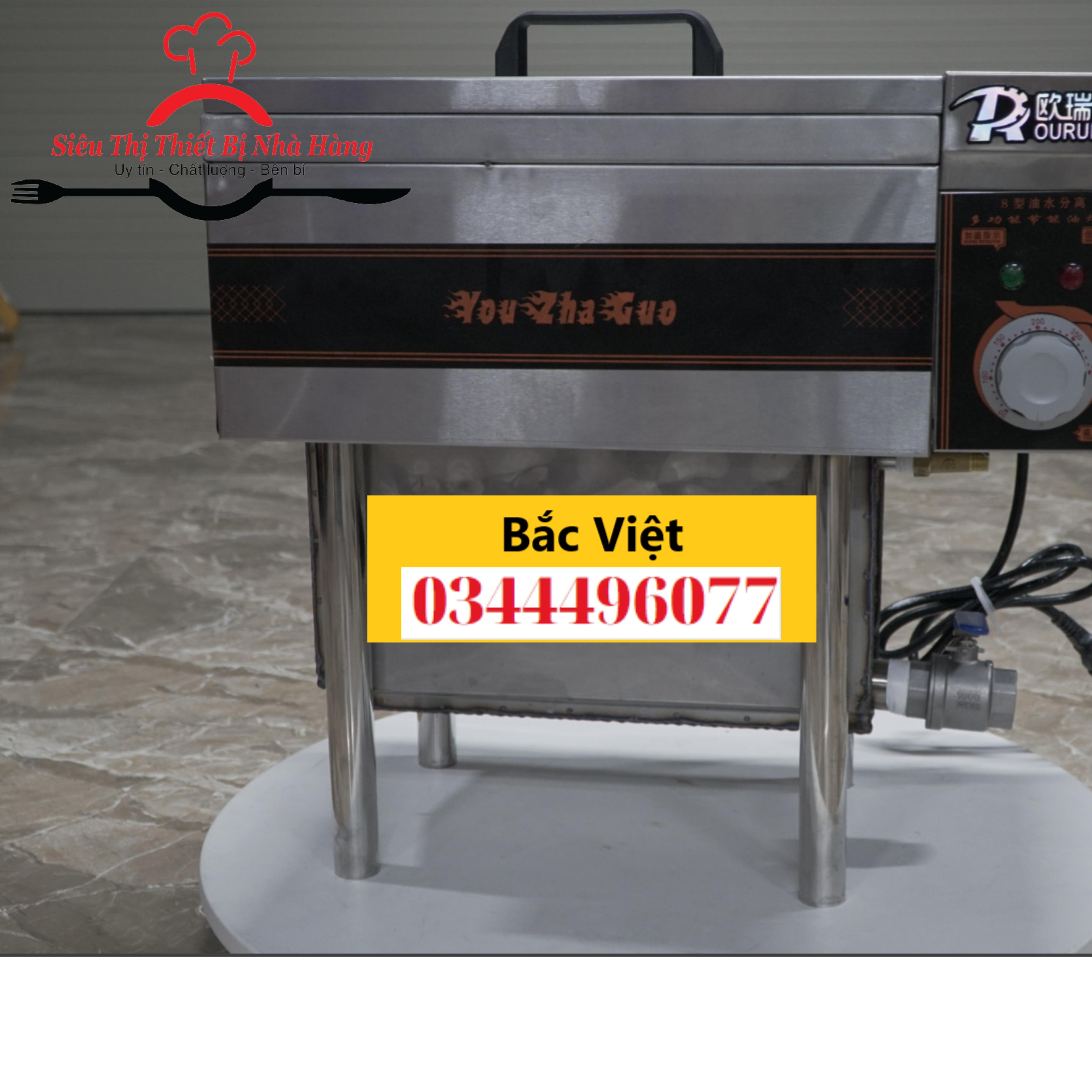 Bếp chiên tách dầu về sẵn full dung tích- bếp chiên tách dầu 10l