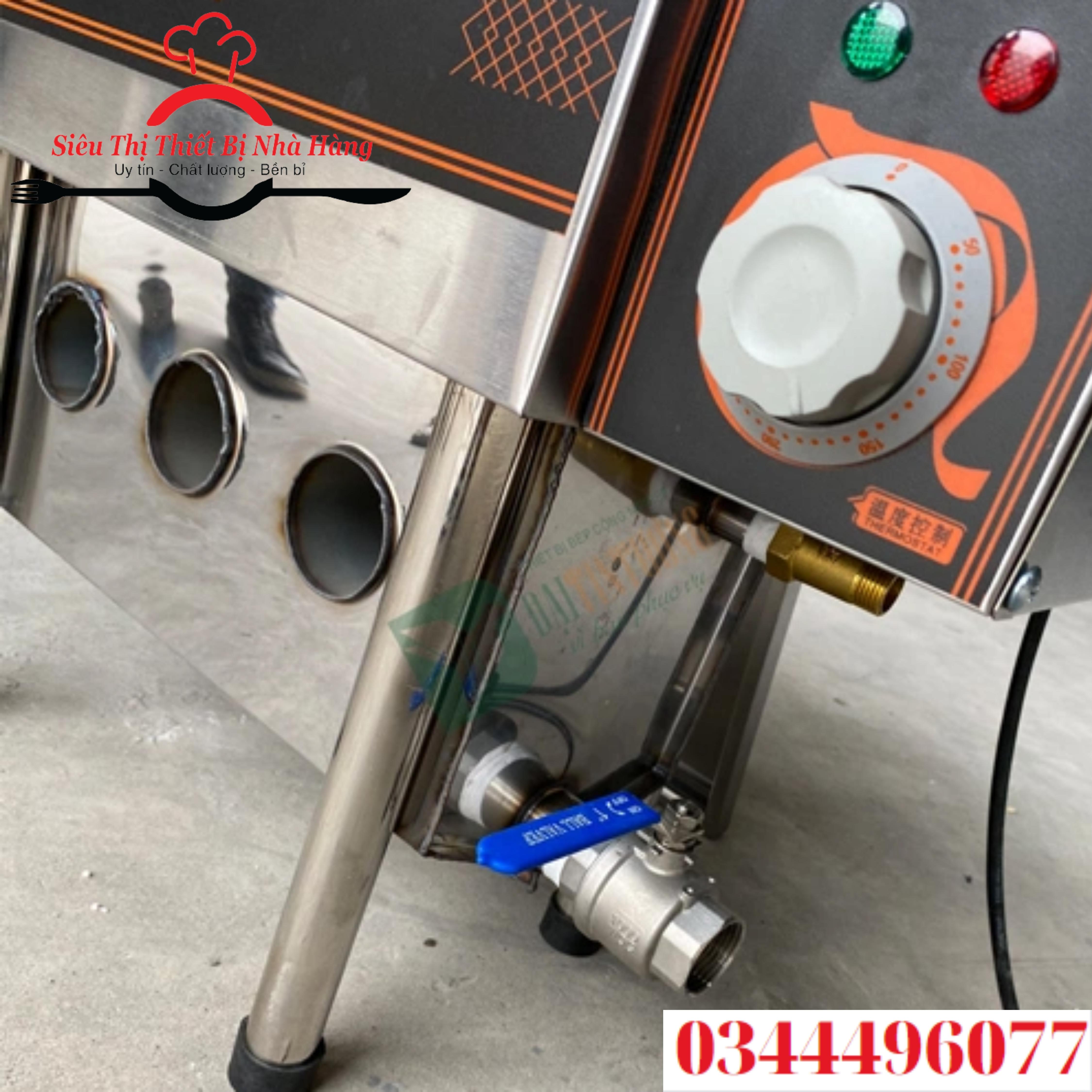 Bếp chiên tách dầu về sẵn full dung tích- bếp chiên tách dầu 10l