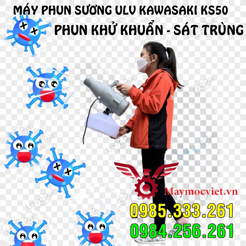 Máy phun hóa chất khử khuẩn phòng tránh dịch covid ULV KAWASAKI KS50