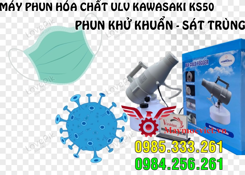 Máy phun hóa chất khử khuẩn phòng tránh dịch covid ULV KAWASAKI KS50