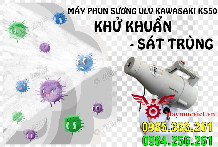 Máy phun hóa chất khử khuẩn phòng tránh dịch covid ULV KAWASAKI KS50