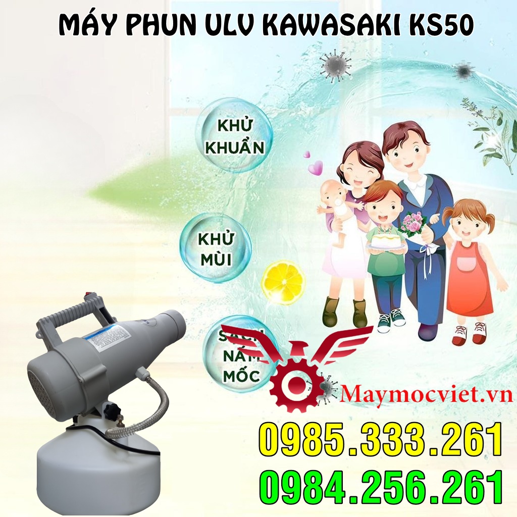 Máy phun hóa chất khử khuẩn phòng tránh dịch covid ULV KAWASAKI KS50
