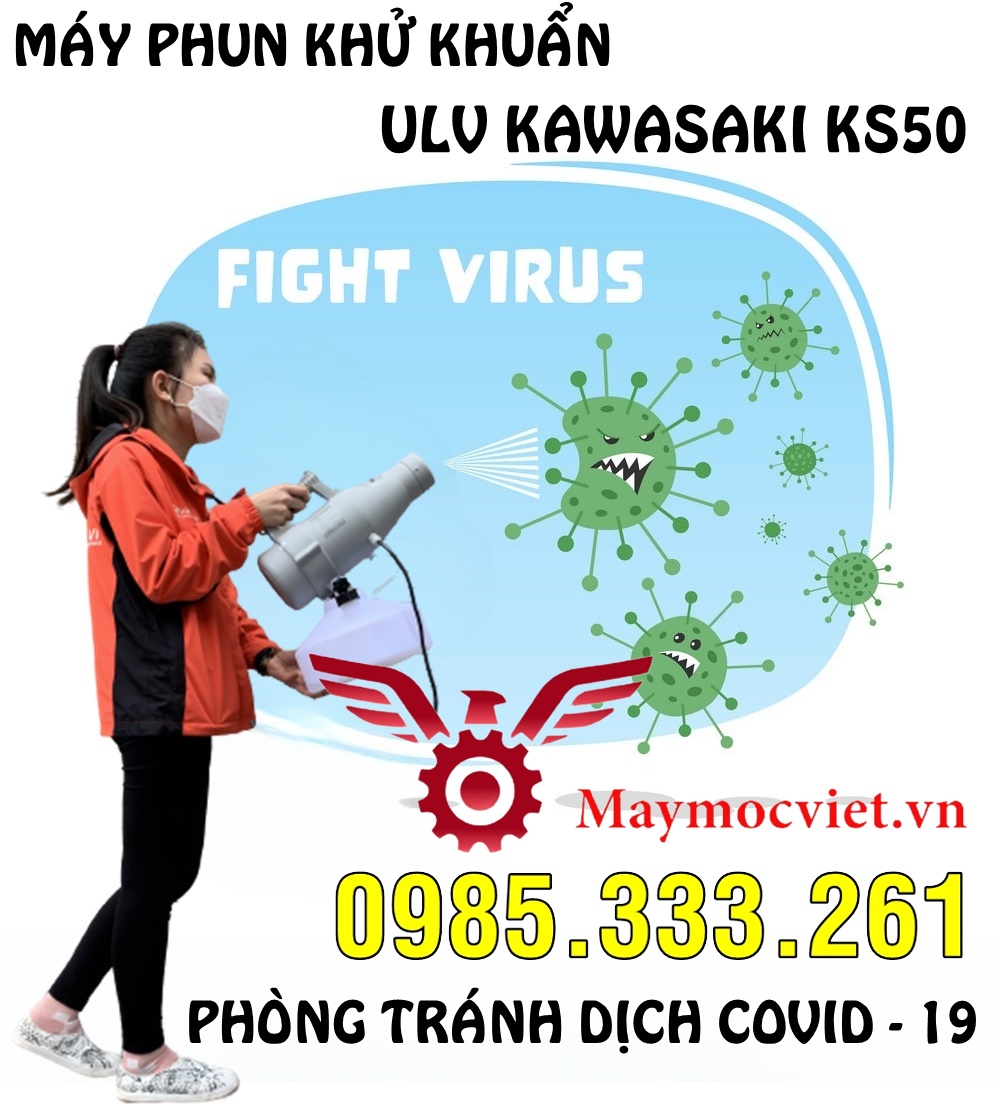 Máy phun hóa chất khử khuẩn phòng tránh dịch covid ULV KAWASAKI KS50