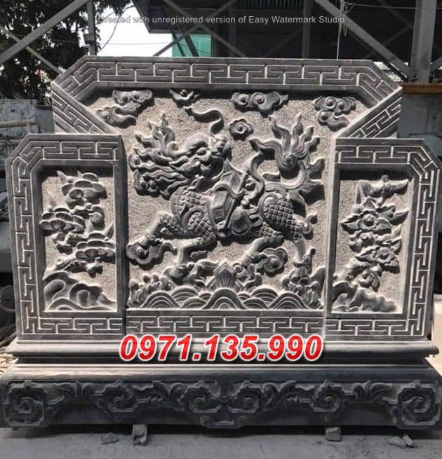 Mẫu cuốn thư đá đẹp bán tại long an - nhà thờ từ đường lăng mộ