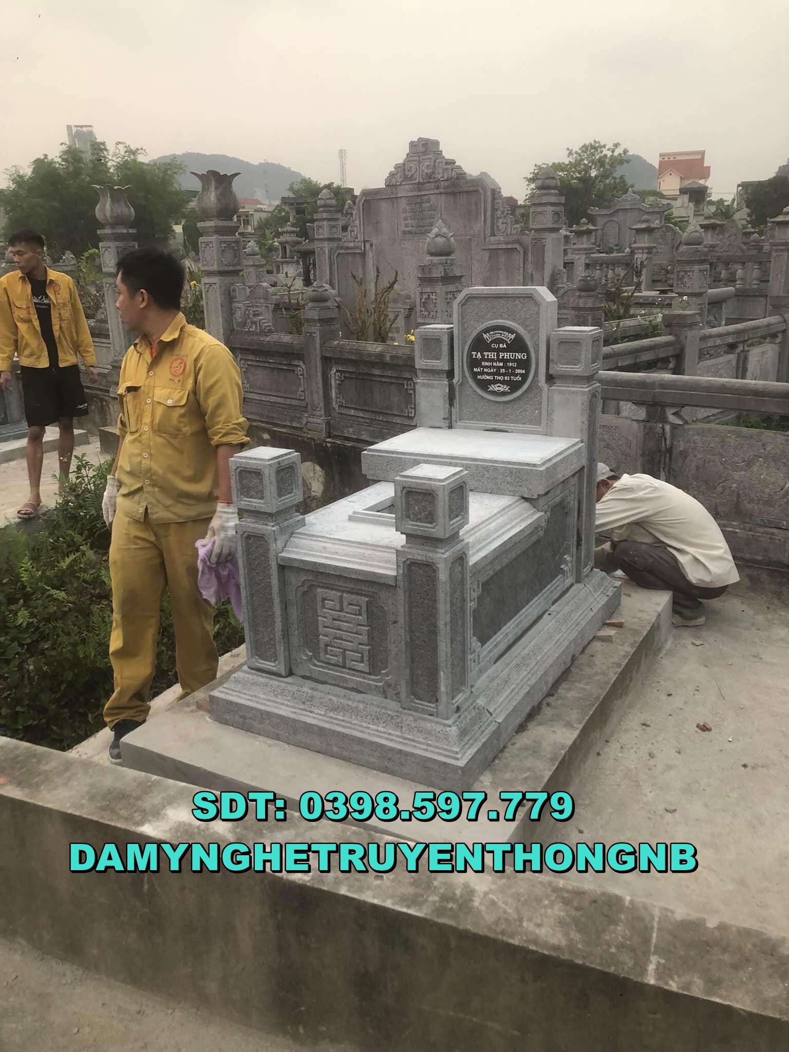 xây mộ đá tròn chuẩn phong thuỷ tại hưng yên 2023