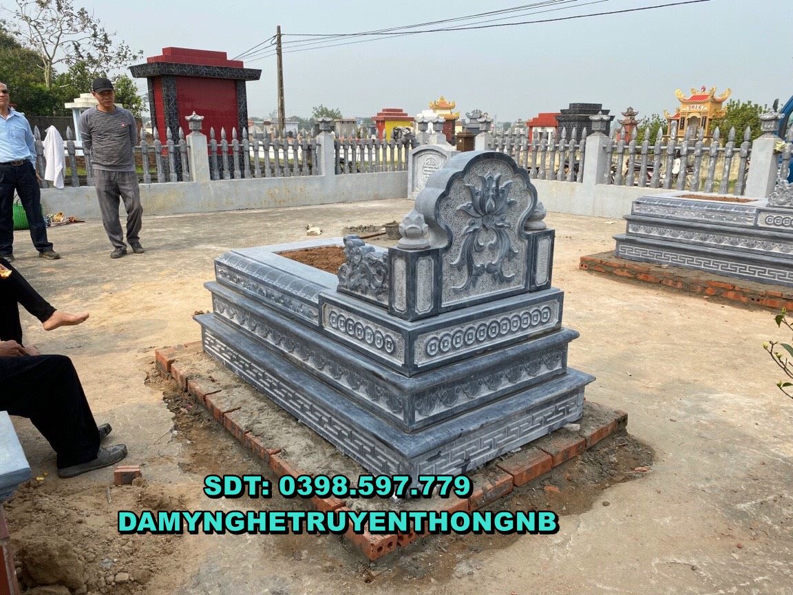 xây mộ đá tròn chuẩn phong thuỷ tại hưng yên 2023