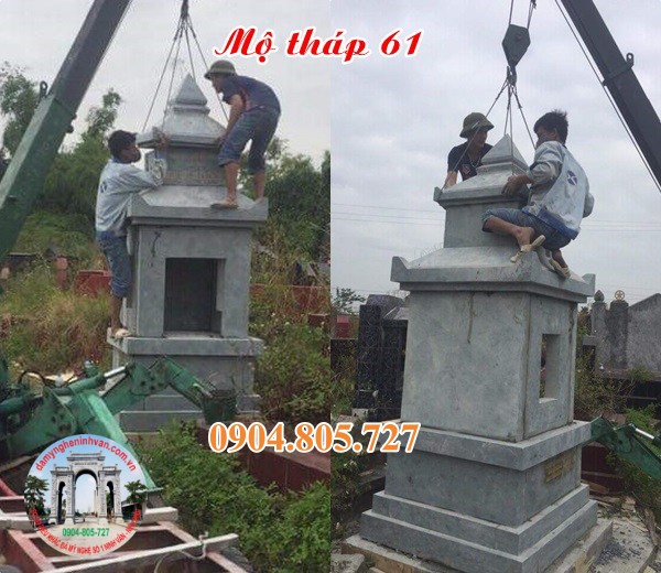 Xây mẫu mộ tháp phật giáo bằng đá đẹp năm 2023