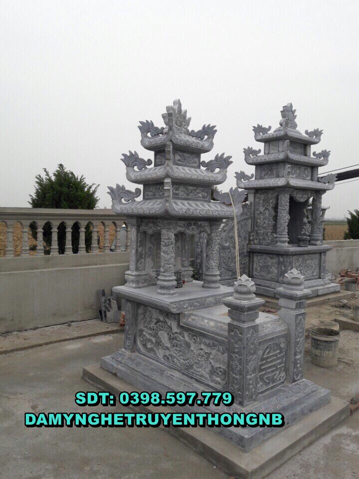 xây mộ bằng đá đẹp lắp đặt ở long an 2023