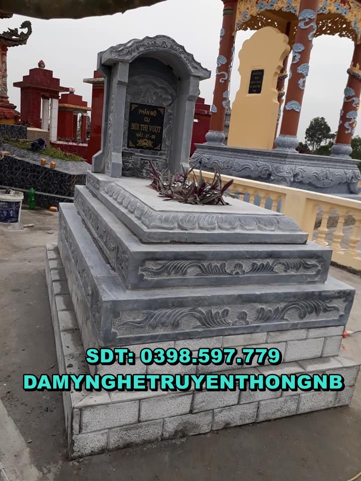 xây mộ bằng đá đẹp lắp đặt ở long an 2023