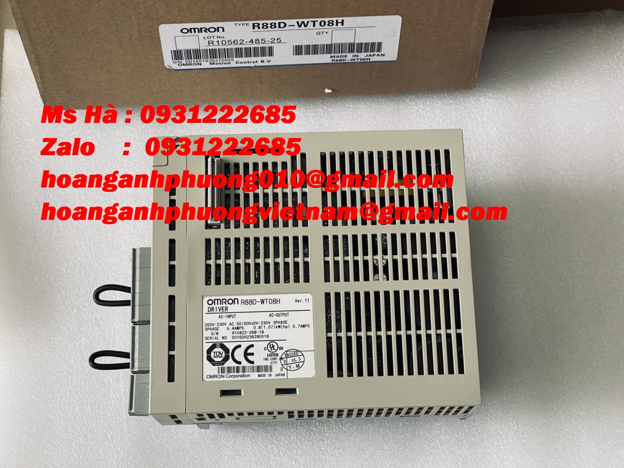 GIÁ TỐT dòng omron R88D-WT08H hàng nhập khẩu, chính hãng