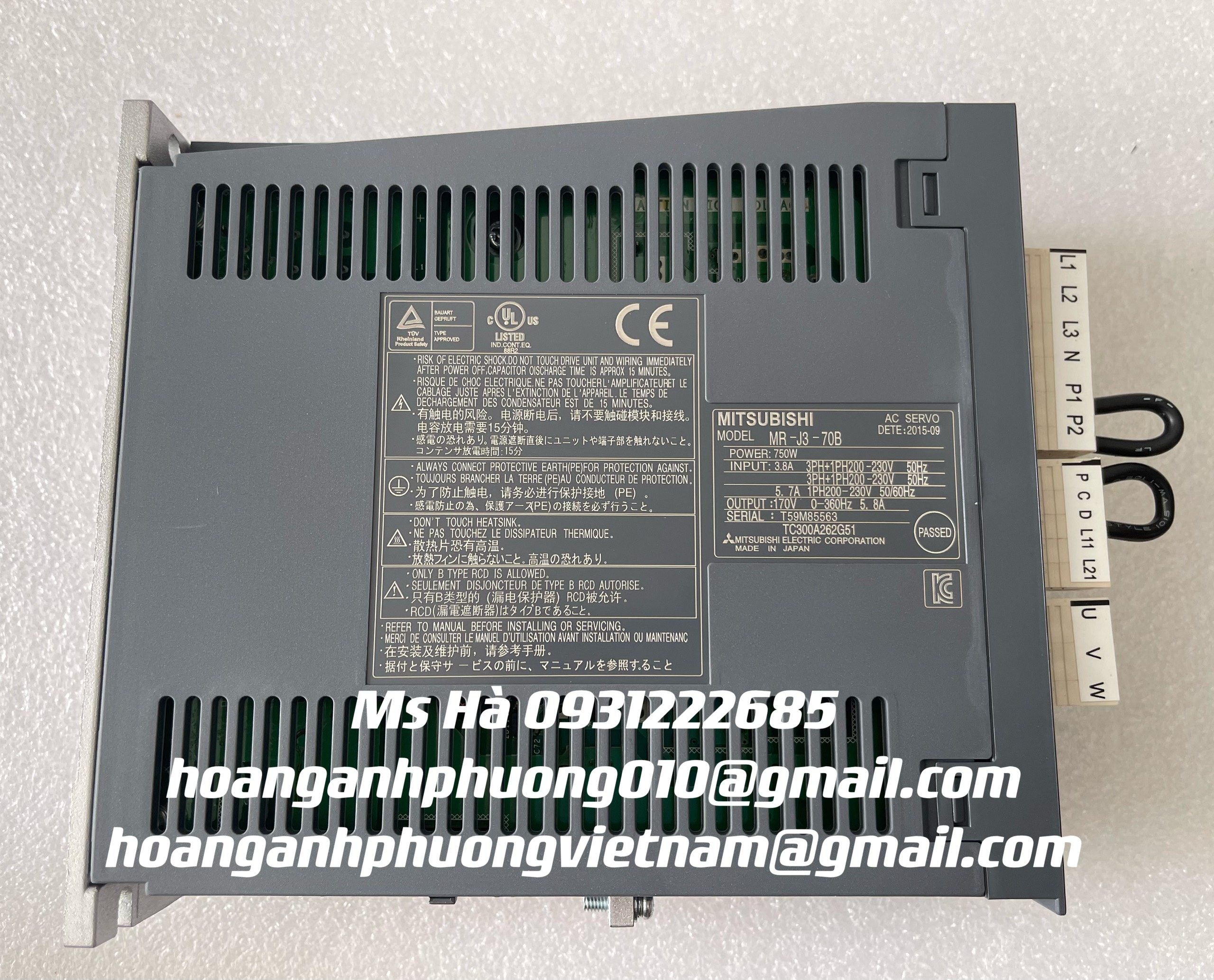 MITSUBISHI 700W giá tốt hiện nay MR-J3-70B bộ điều khiển