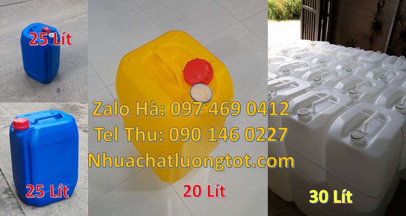 can nhựa hdpe 20l vuông,can nhựa tròn màu xanh,can nhựa 25l giá rẻ hcm
