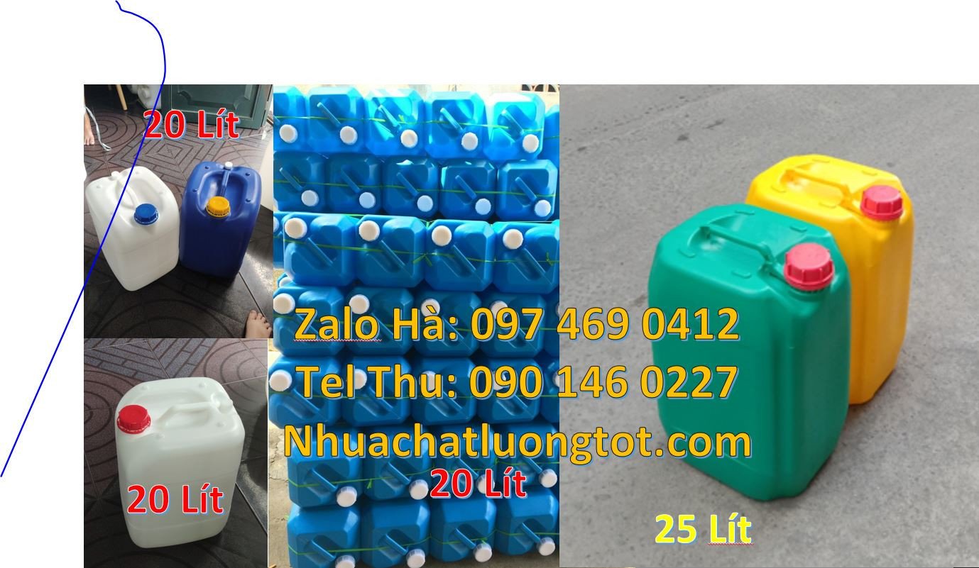 can nhựa hdpe 20l vuông,can nhựa tròn màu xanh,can nhựa 25l giá rẻ hcm