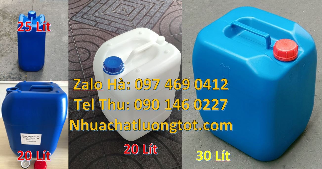 can nhựa hdpe 20l vuông,can nhựa tròn màu xanh,can nhựa 25l giá rẻ hcm