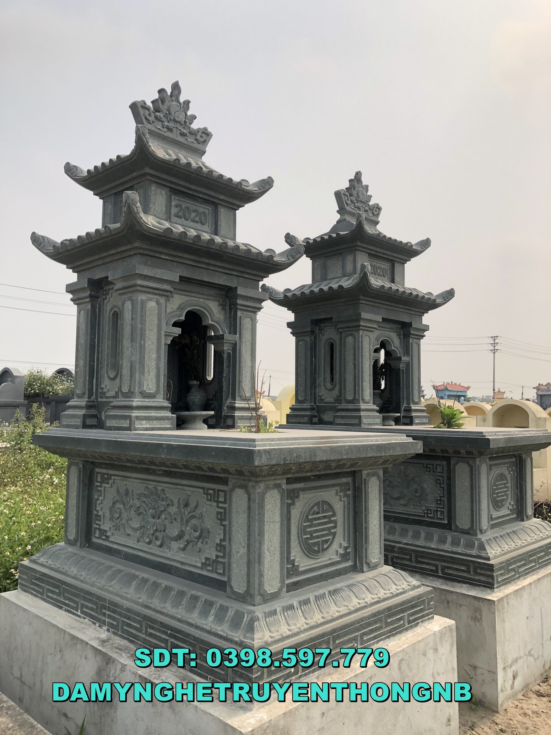lắp đặt mộ công giáo đá cao cấp tại nghĩa hưng nam định