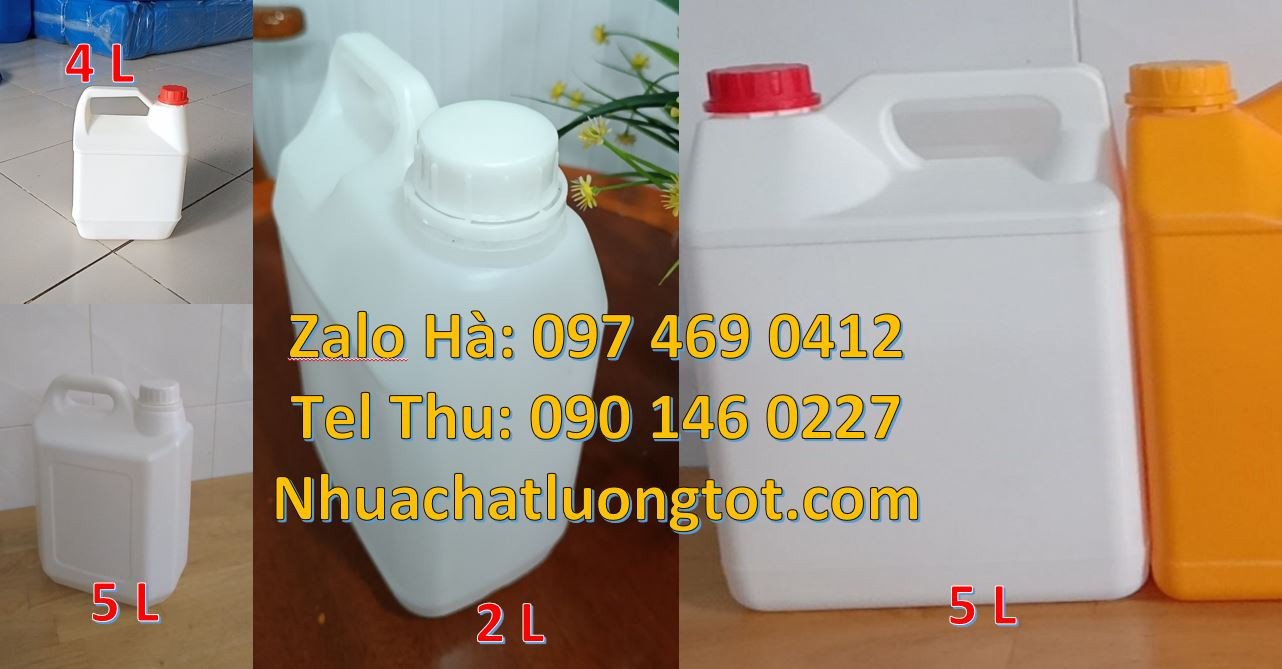 can nhựa 2l đựng nước rửa chén,can nhựa 4l đựng dầu ăn,can nhựa 5l đen