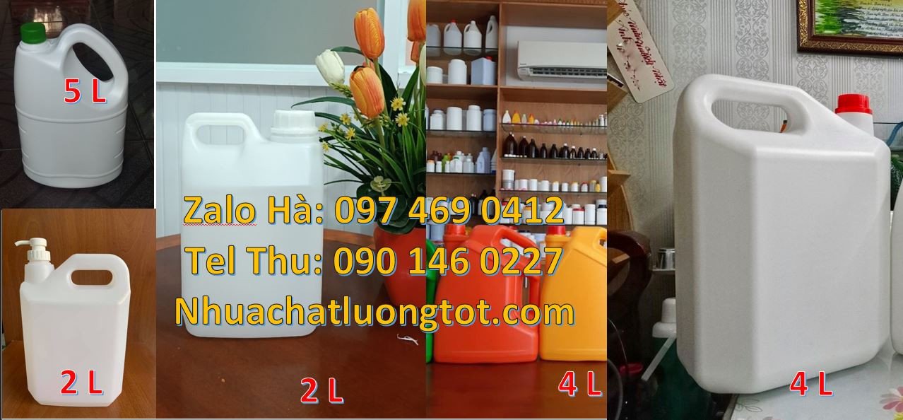 can nhựa 2l đựng nước rửa chén,can nhựa 4l đựng dầu ăn,can nhựa 5l đen
