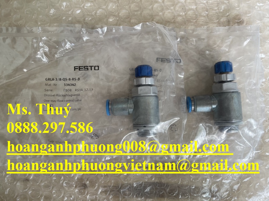 Van tiết lưu Festo GRLA-3/8-QS-8-RS-D giá tốt nhất