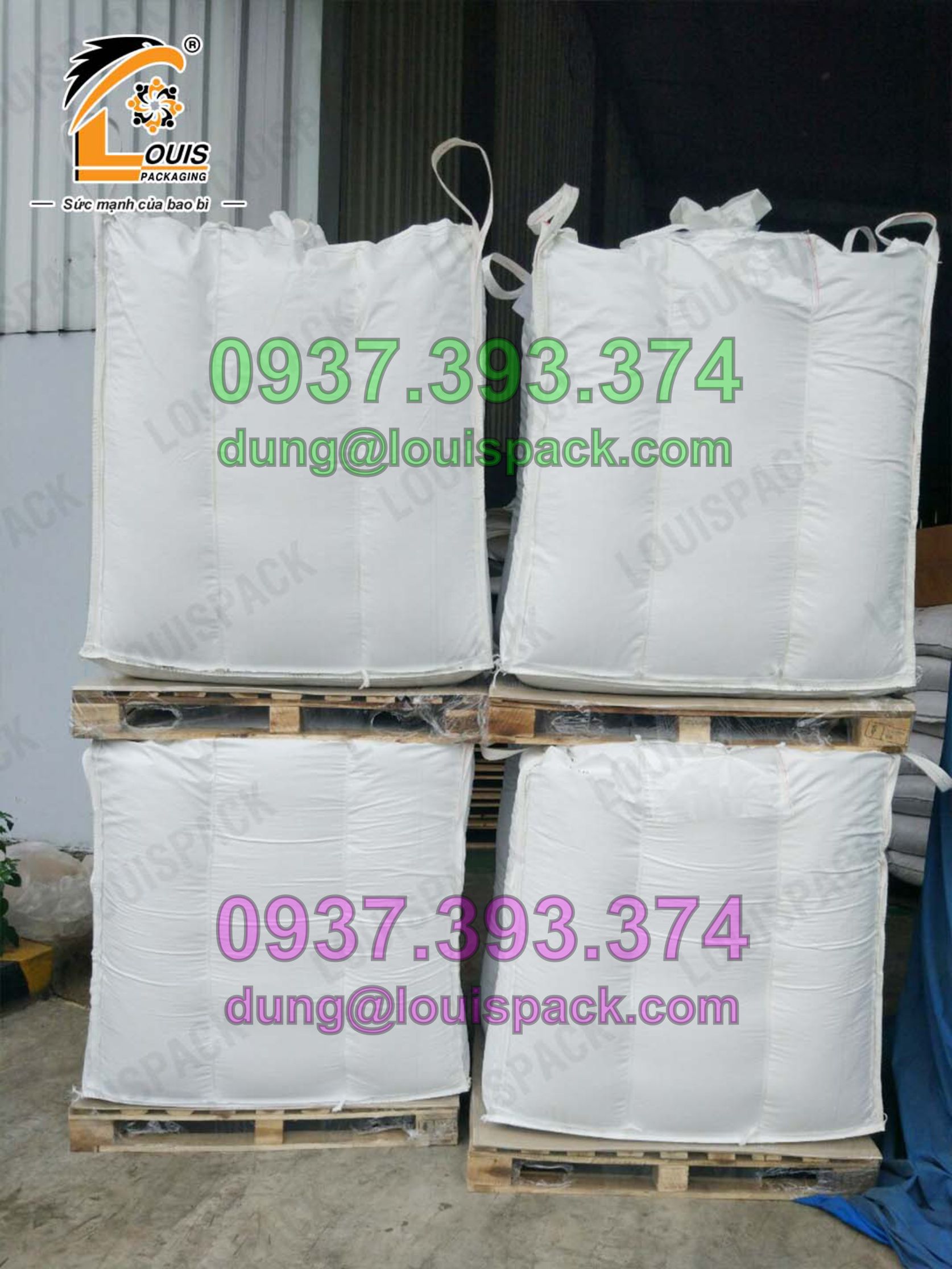 Bao jumbo đựng nông sản như lúa, gạo, cà phê, bắp giống, tiêu