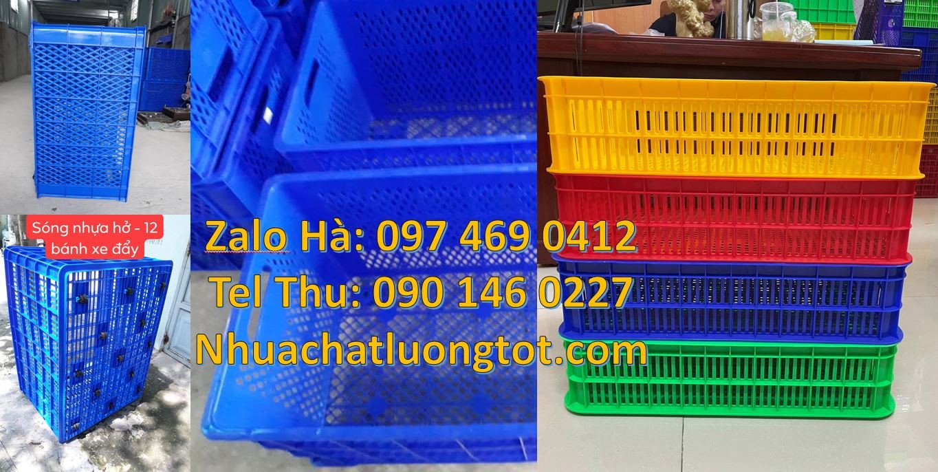 sóng nhựa hở, sóng nhựa có bánh xe,sóng nhựa đựng rau củ quả,sóng nhựa