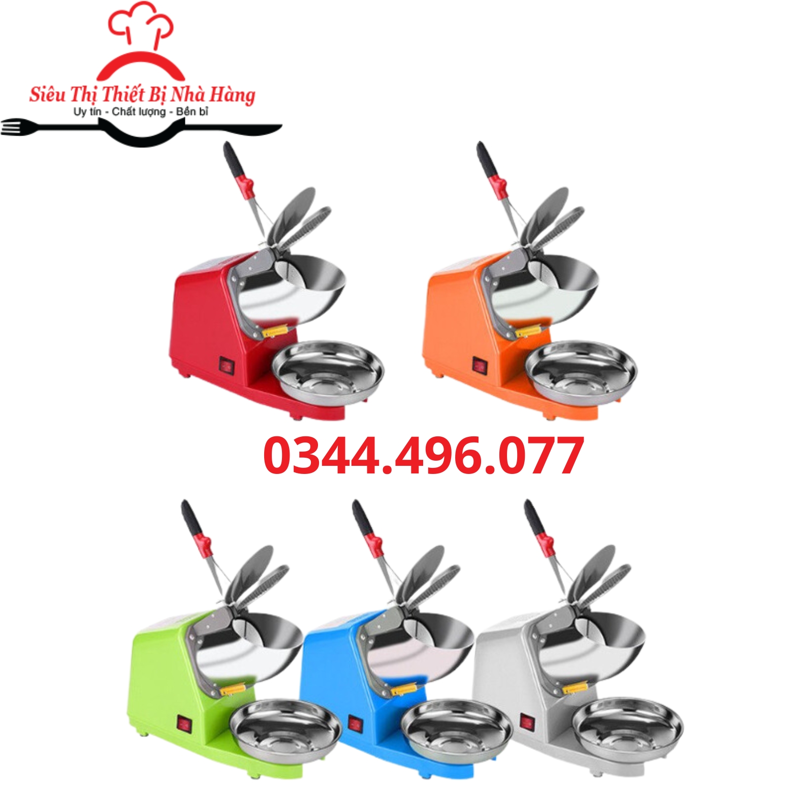 Máy bào đá tuyết, máy xay đá 2 lưỡi cho quán cà phê, quán nước