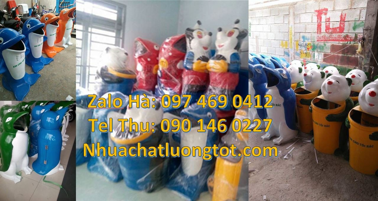 thùng rác hình con thú,thùng rác hình con chuột,thùng rác con cá chép