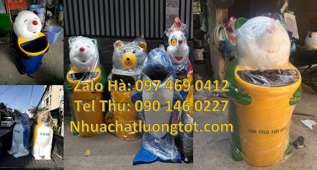 thùng rác hình con thú,thùng rác hình con chuột,thùng rác con cá chép