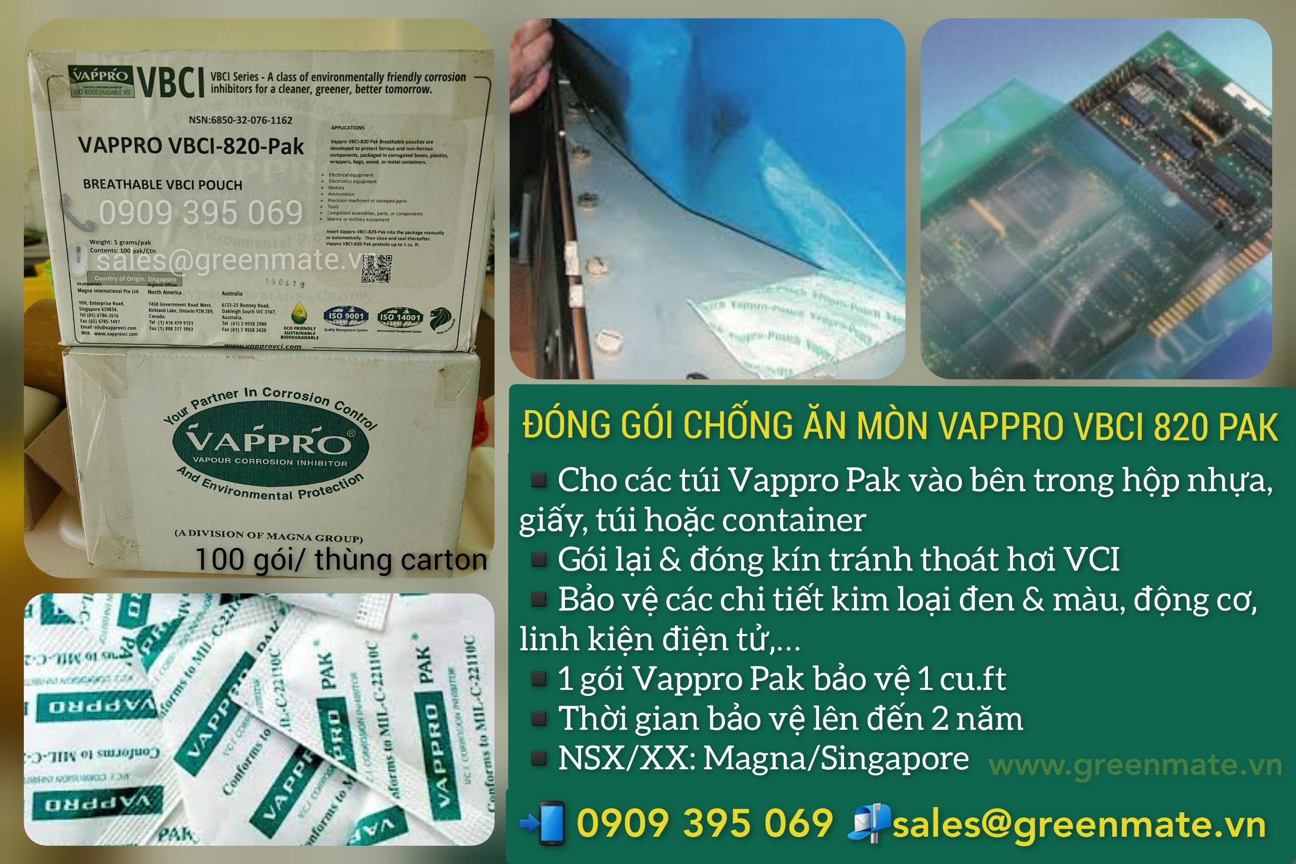 Đóng gói chống ăn mòn Vappro VBCI 820 PAK