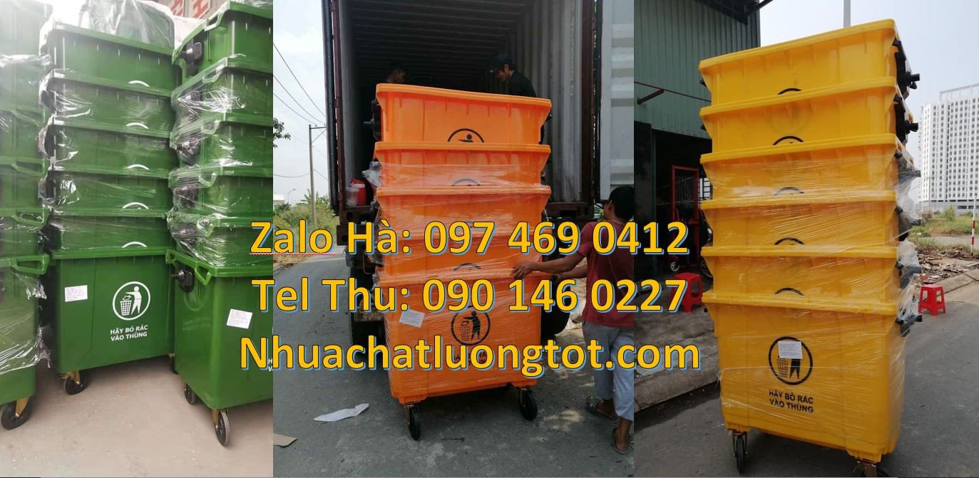 thùng đựng rác cỡ lớn 660l nắp đậy,thùng rác 660l có 4 bánh xe giá rẻ