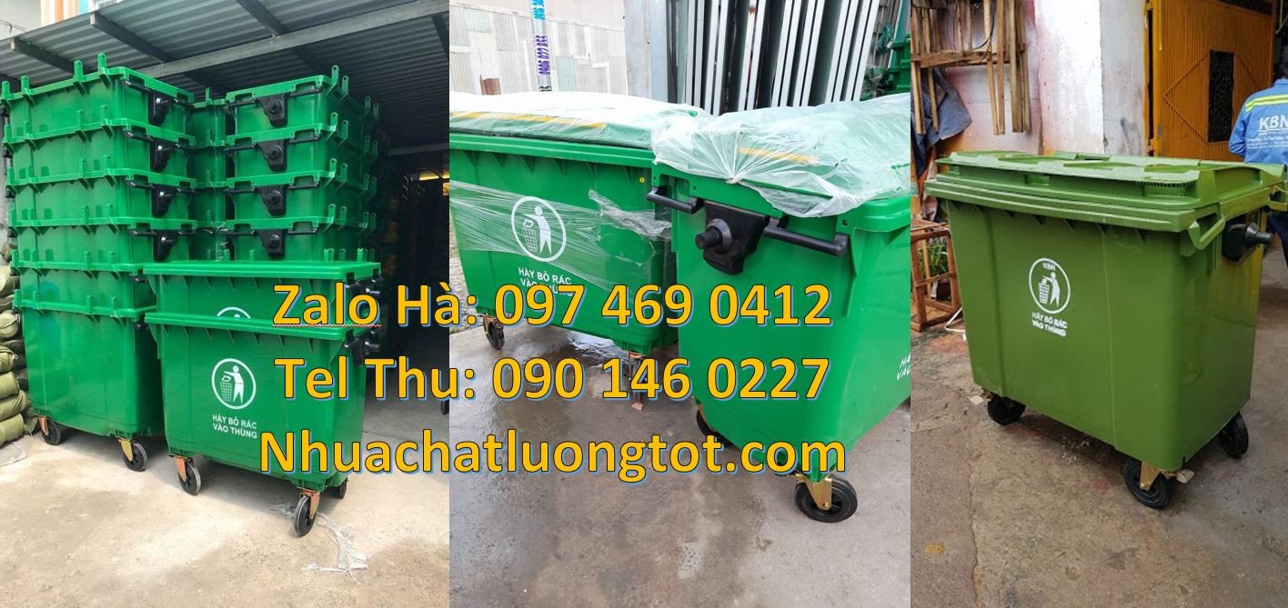 thùng đựng rác cỡ lớn 660l nắp đậy,thùng rác 660l có 4 bánh xe giá rẻ
