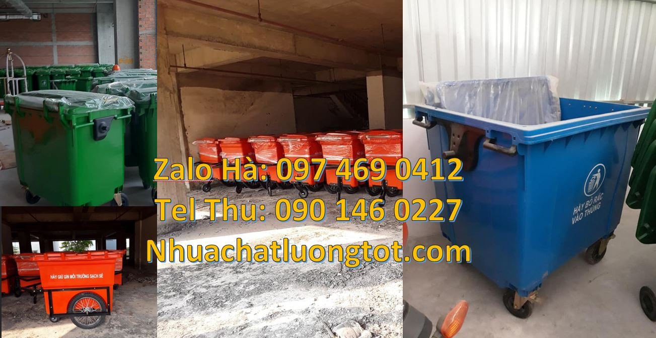thùng đựng rác cỡ lớn 660l nắp đậy,thùng rác 660l có 4 bánh xe giá rẻ